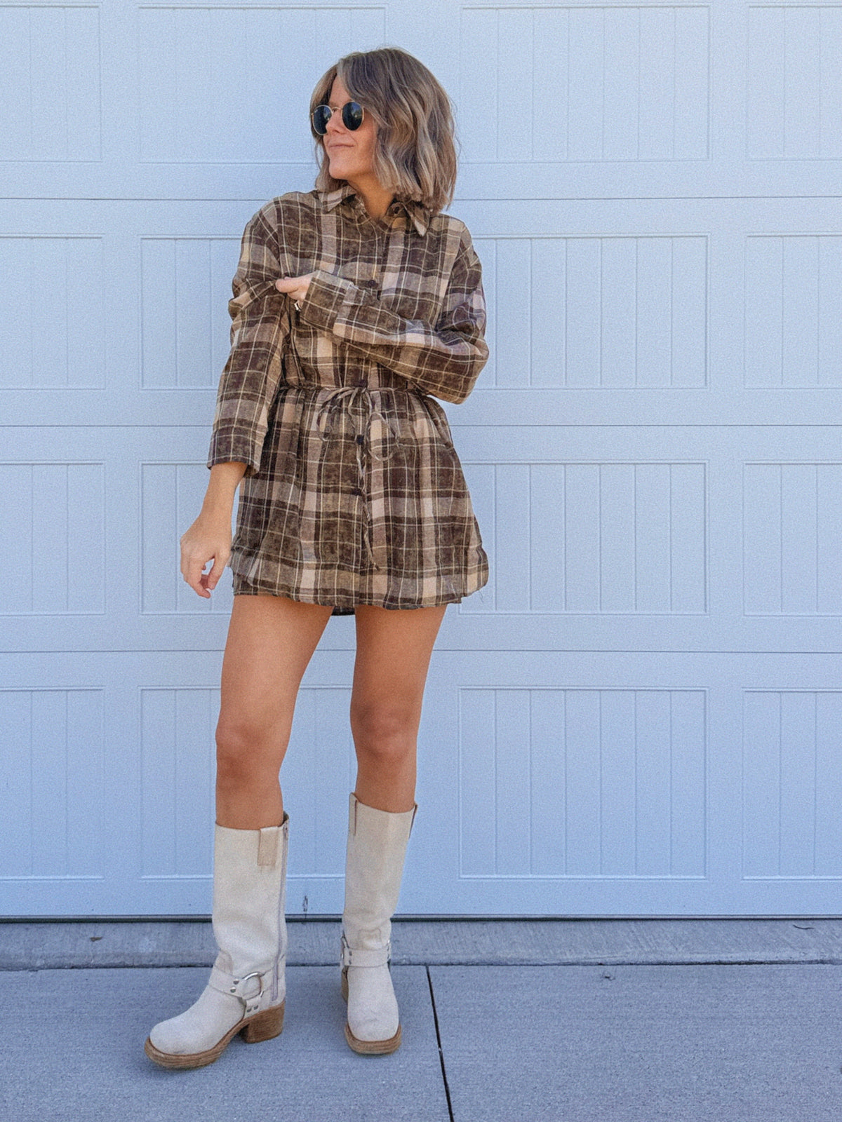 Louder Please Flannel Romper