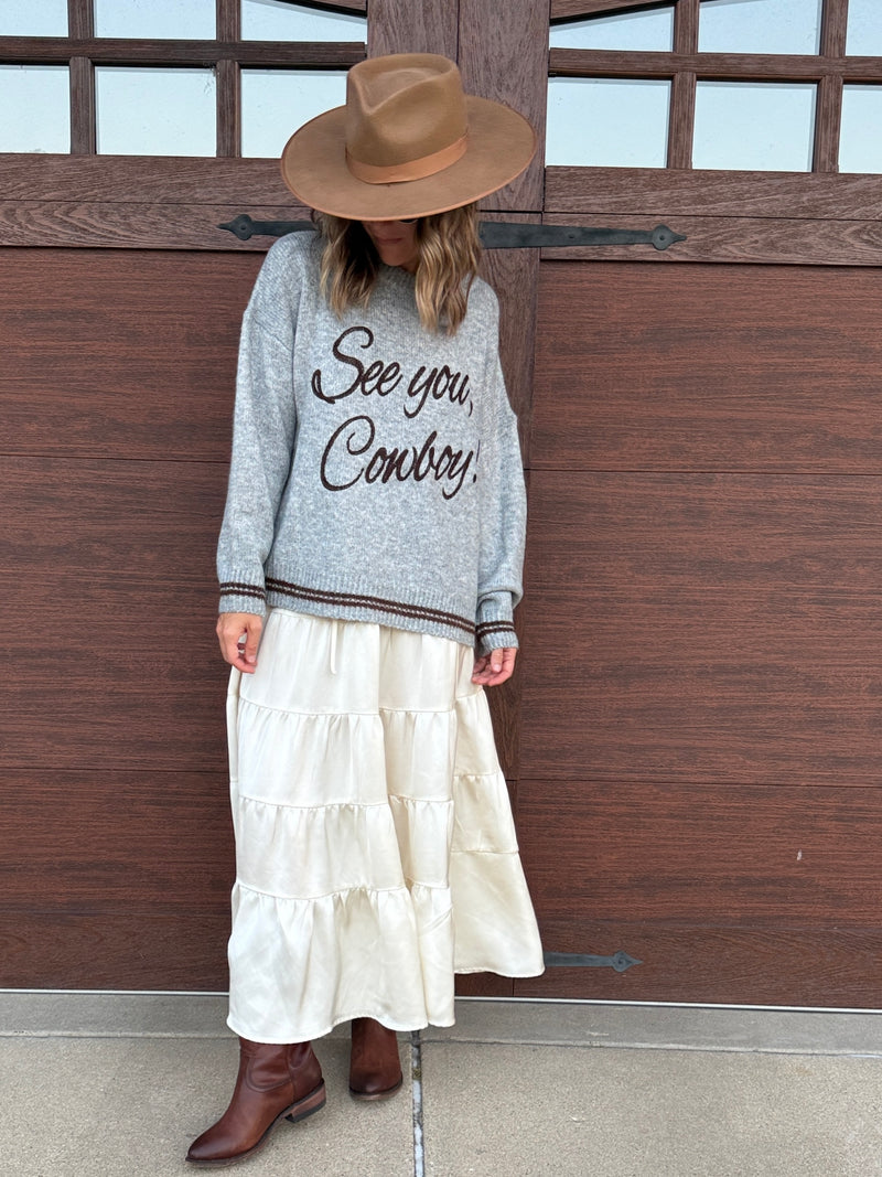 See You Soon, Cowboy Crewneck-LAST ONE
