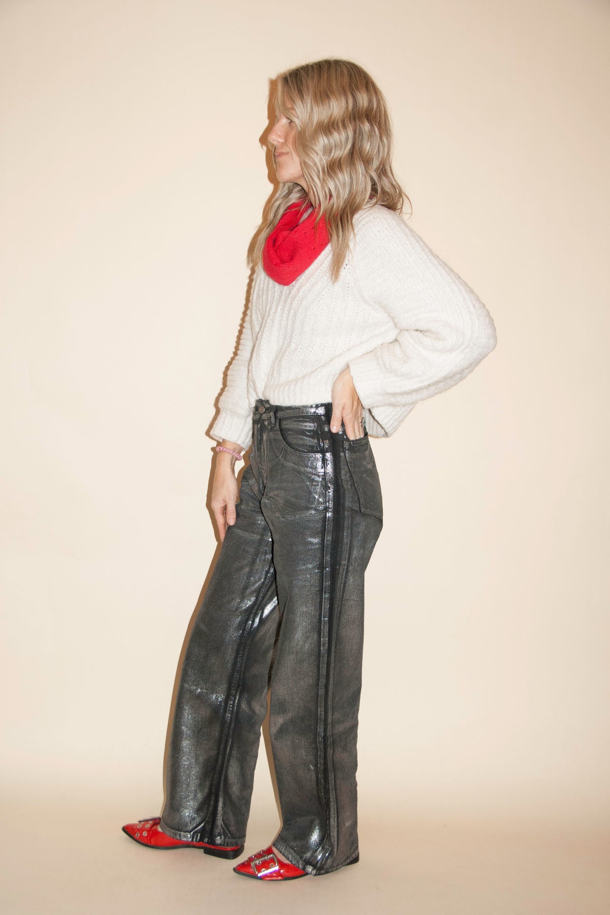 Midnight Metallic Jeans