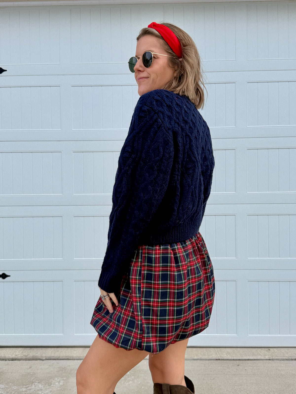Navy Cable Knit