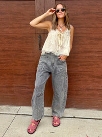 Splatter Paint Barrel Jeans