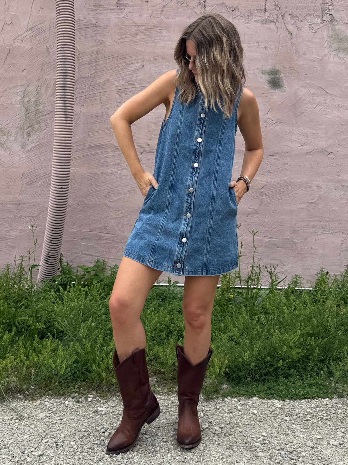 Fiona Denim Dress-LAST ONE