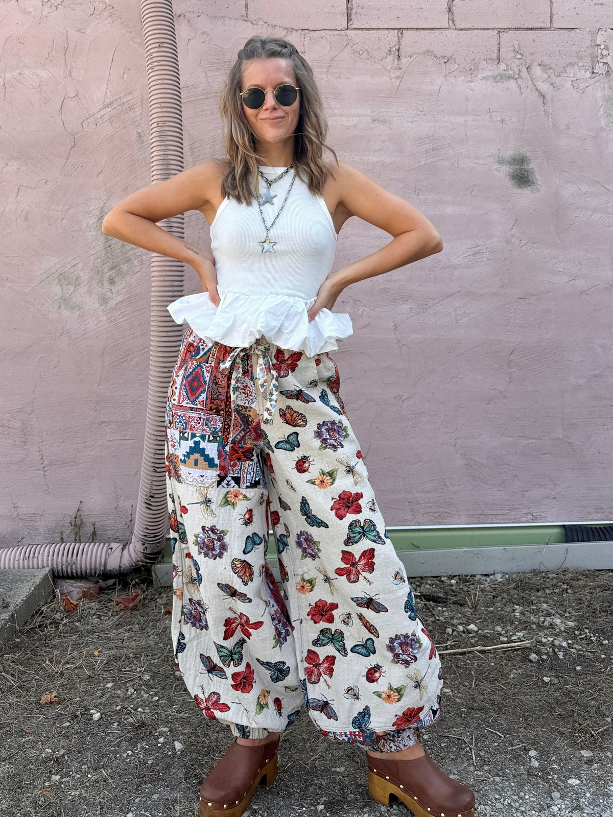 Butterfly Garden Joggers-LAST ONE