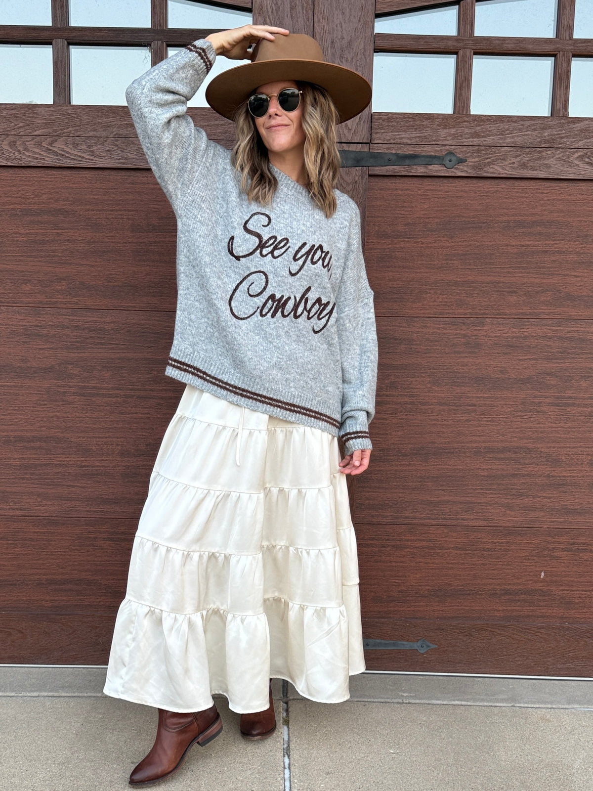 See You Soon, Cowboy Crewneck-LAST ONE