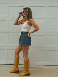 Retro Denim Skort