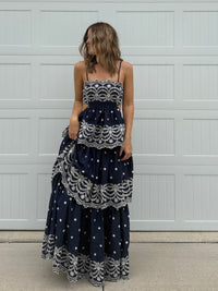 Navy Floral Dress- LAST TWO
