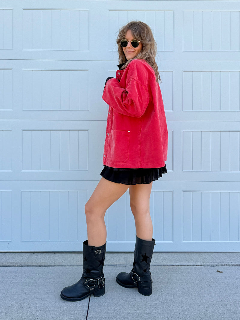 Camel Crush Barn Jacket