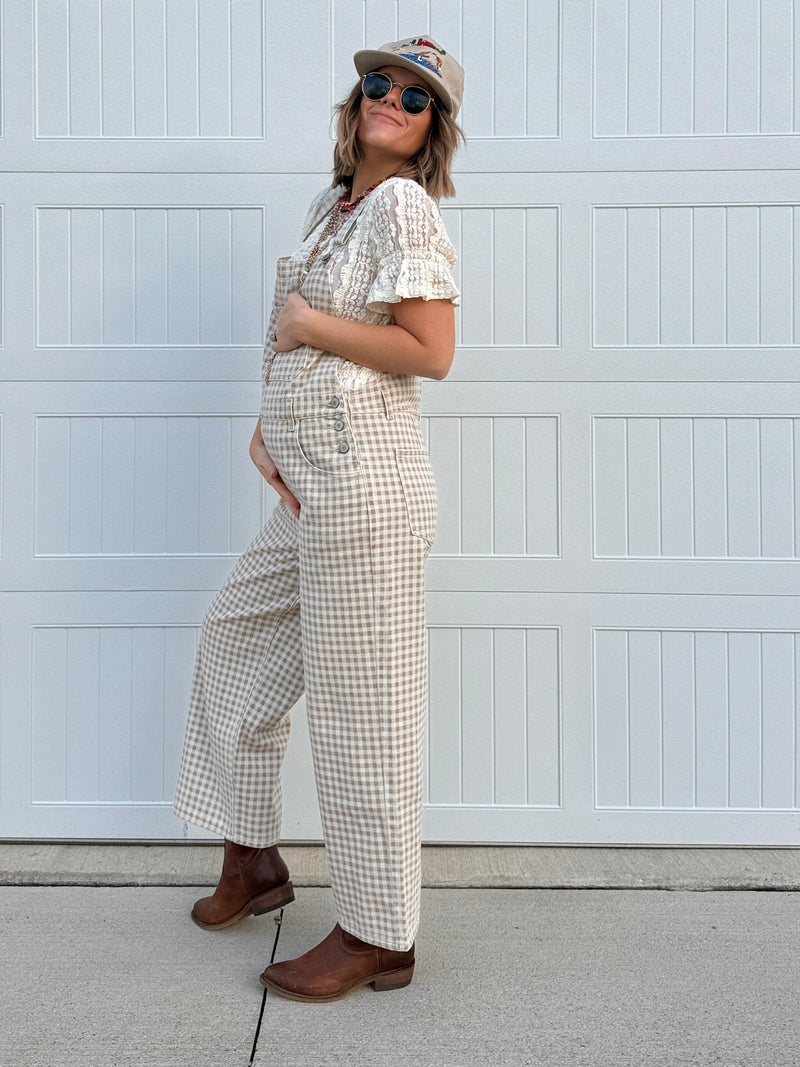 Gingham Overalls