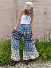 Plaid Pants-PLUS SIZE