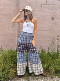 Plaid Pants-PLUS SIZE