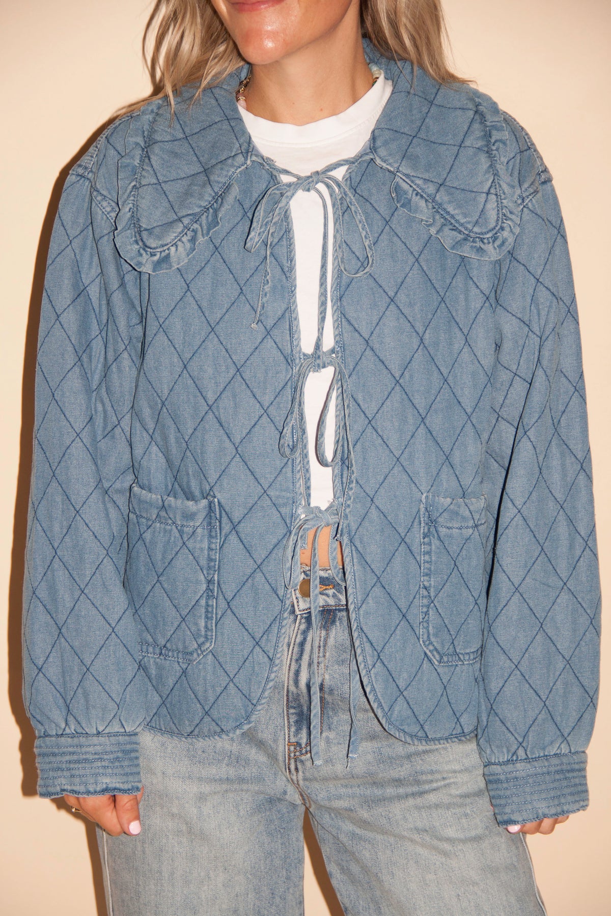 Quilted Denim Jacket