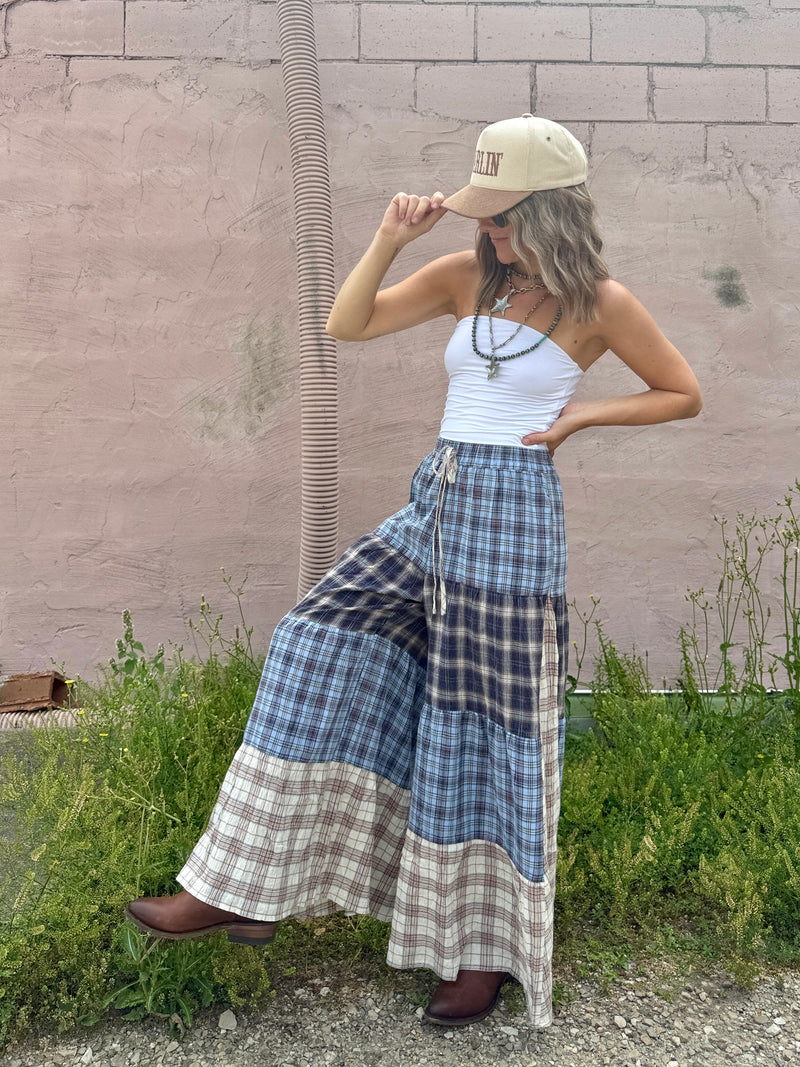 Plaid Pants-PLUS SIZE