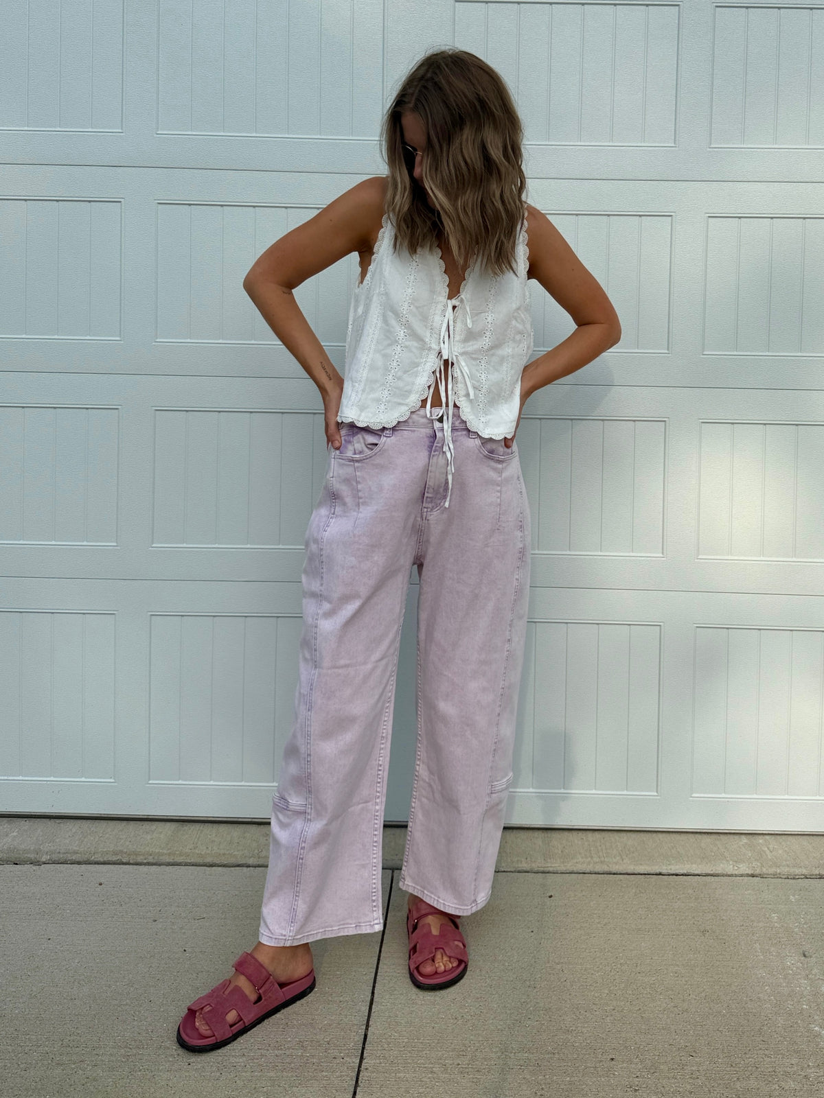 Lilac Barrel Jeans