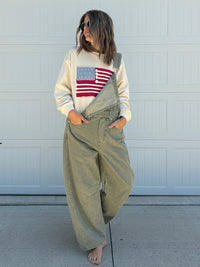 Red, White and Blue Crew Neck