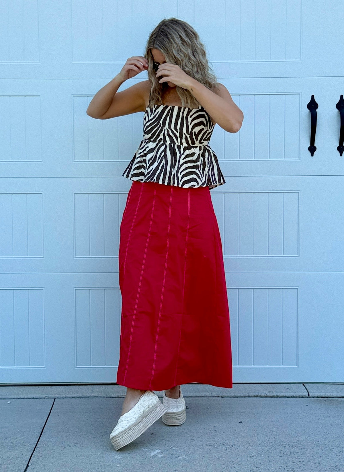 Red Hot Maxi Skirt