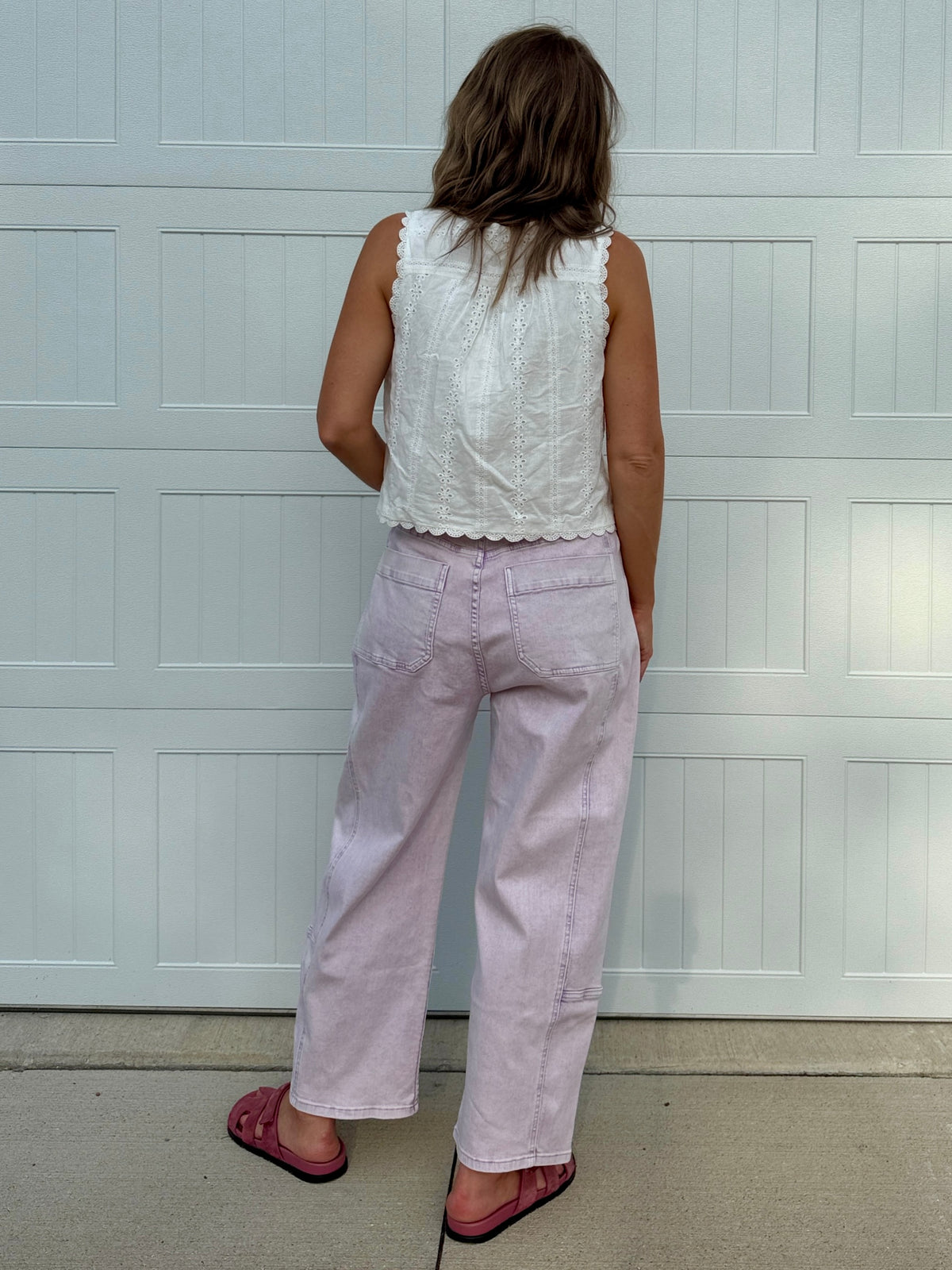 Lilac Barrel Jeans