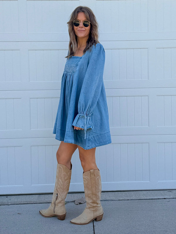 Happy Camper Denim Dress