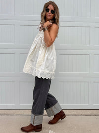 Grey Cuff Denim