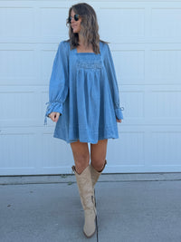 Happy Camper Denim Dress