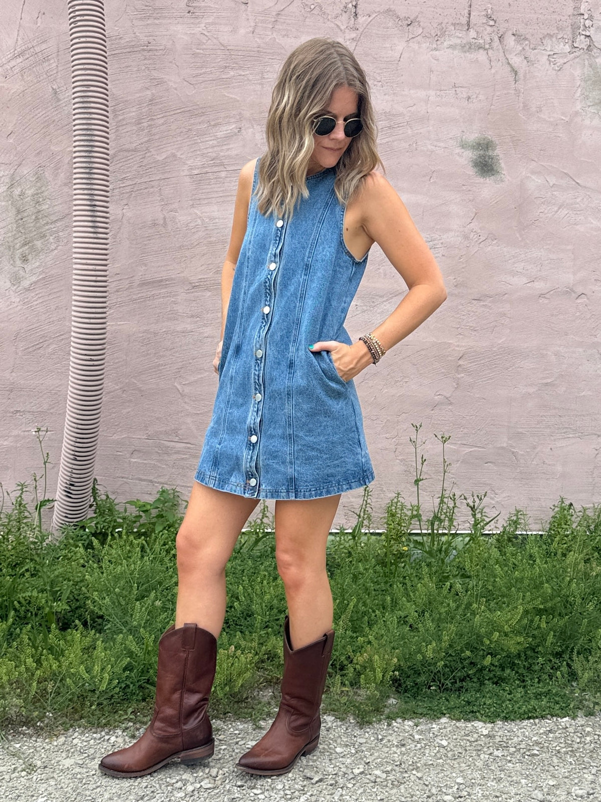 Fiona Denim Dress-LAST ONE