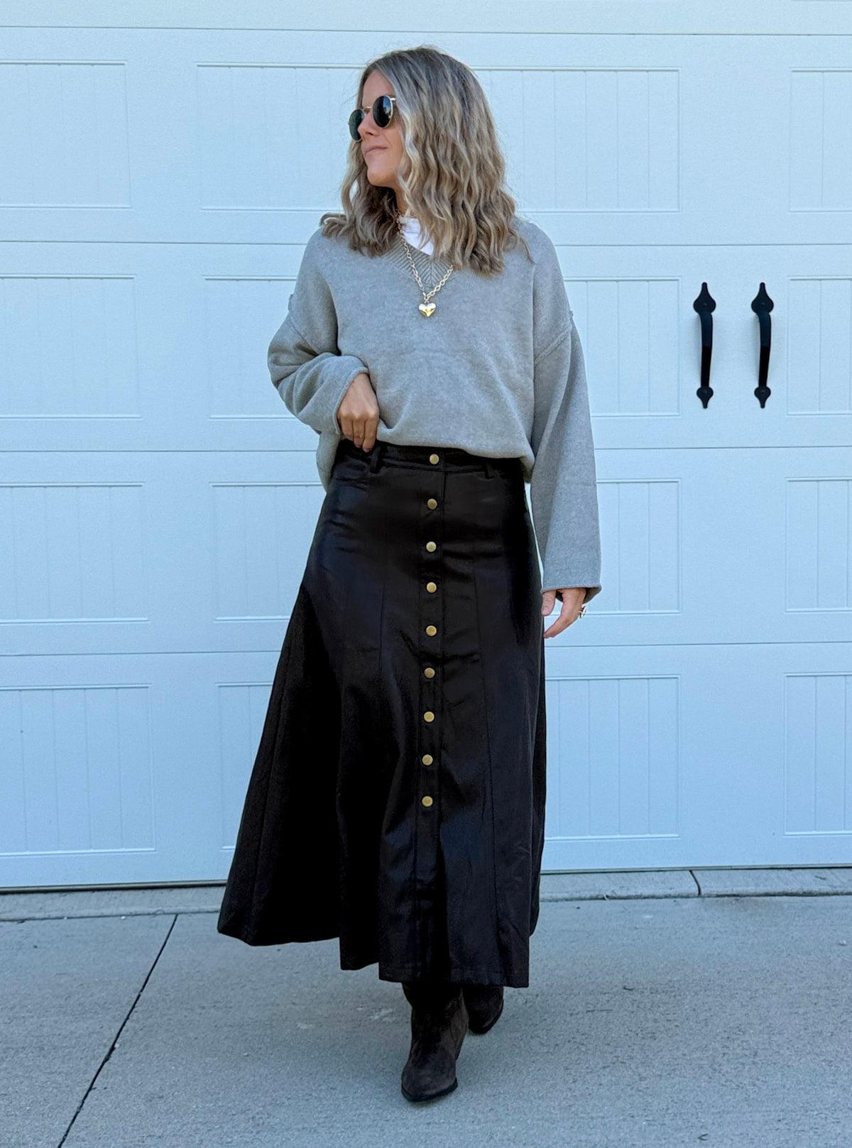 Hot Coco Leather Maxi