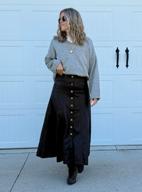 Hot Coco Leather Maxi