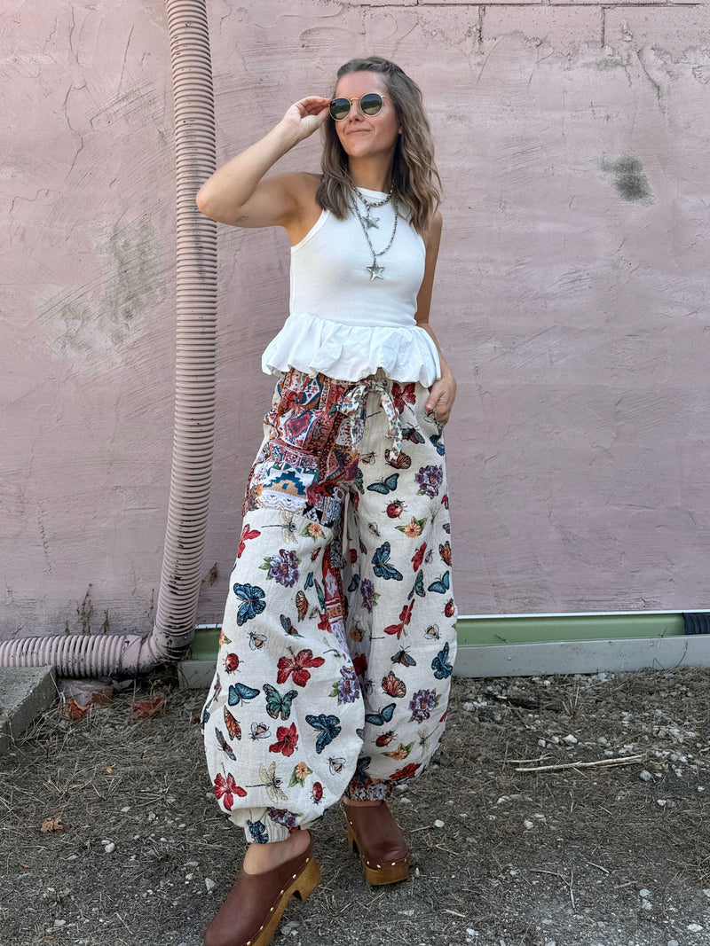 Butterfly Garden Joggers-LAST ONE