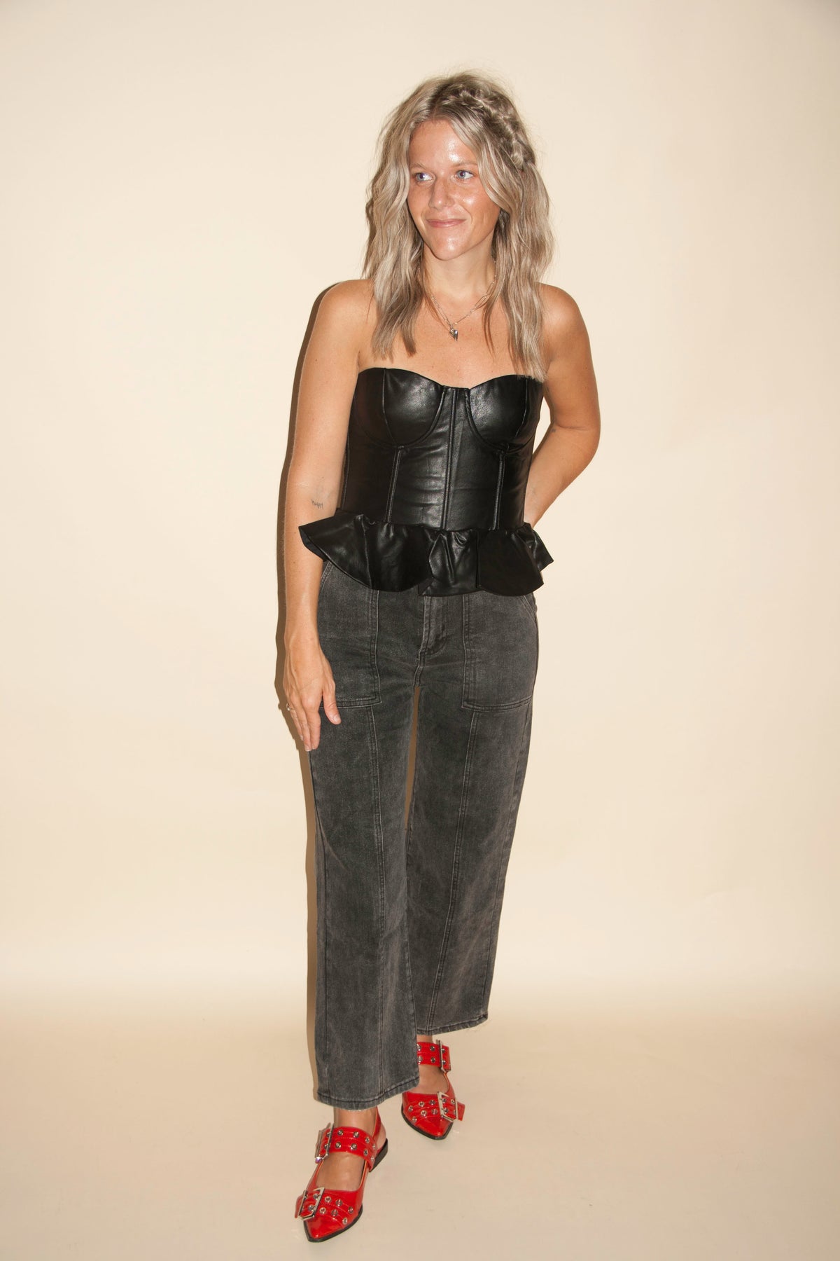 Franci Leather Top