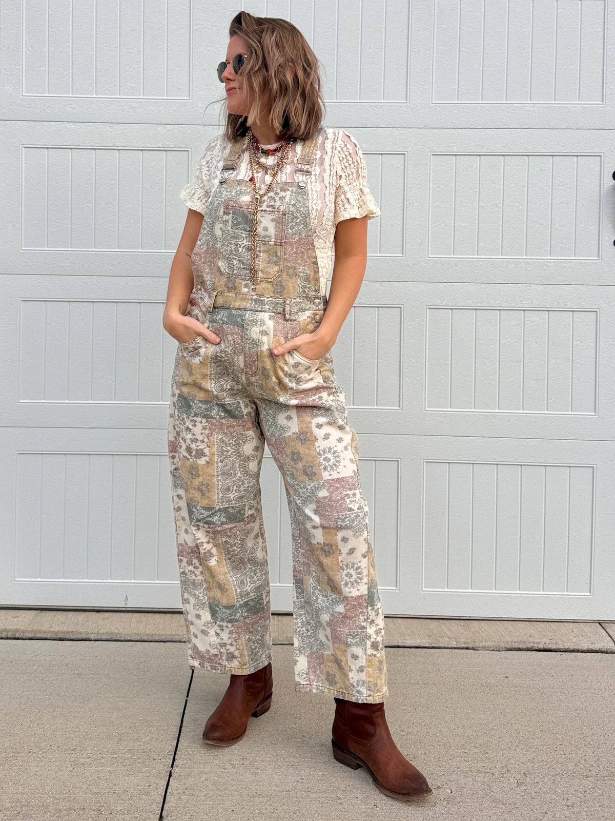 Patterns Barrel Overalls
