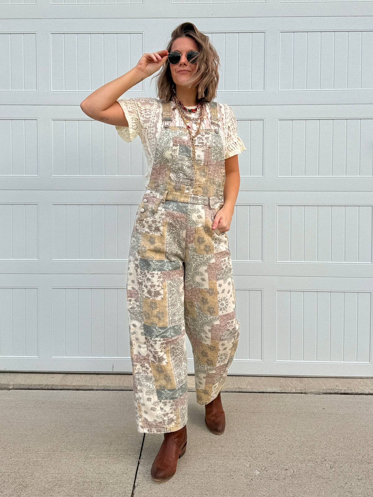 Patterns Barrel Overalls