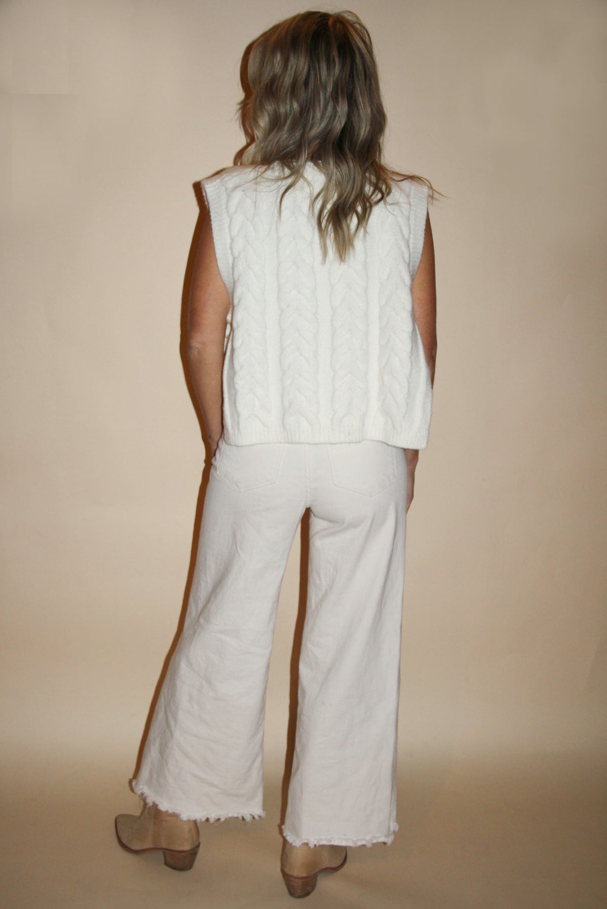 Winter White Sweater Vest