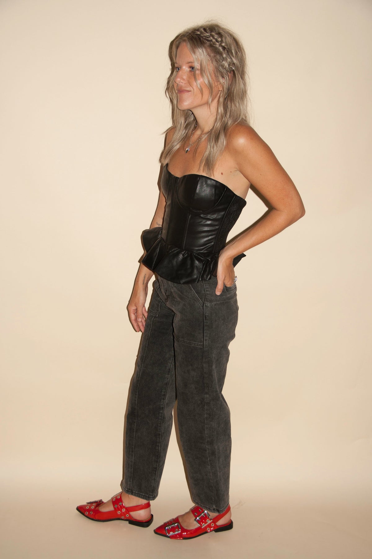 Franci Leather Top